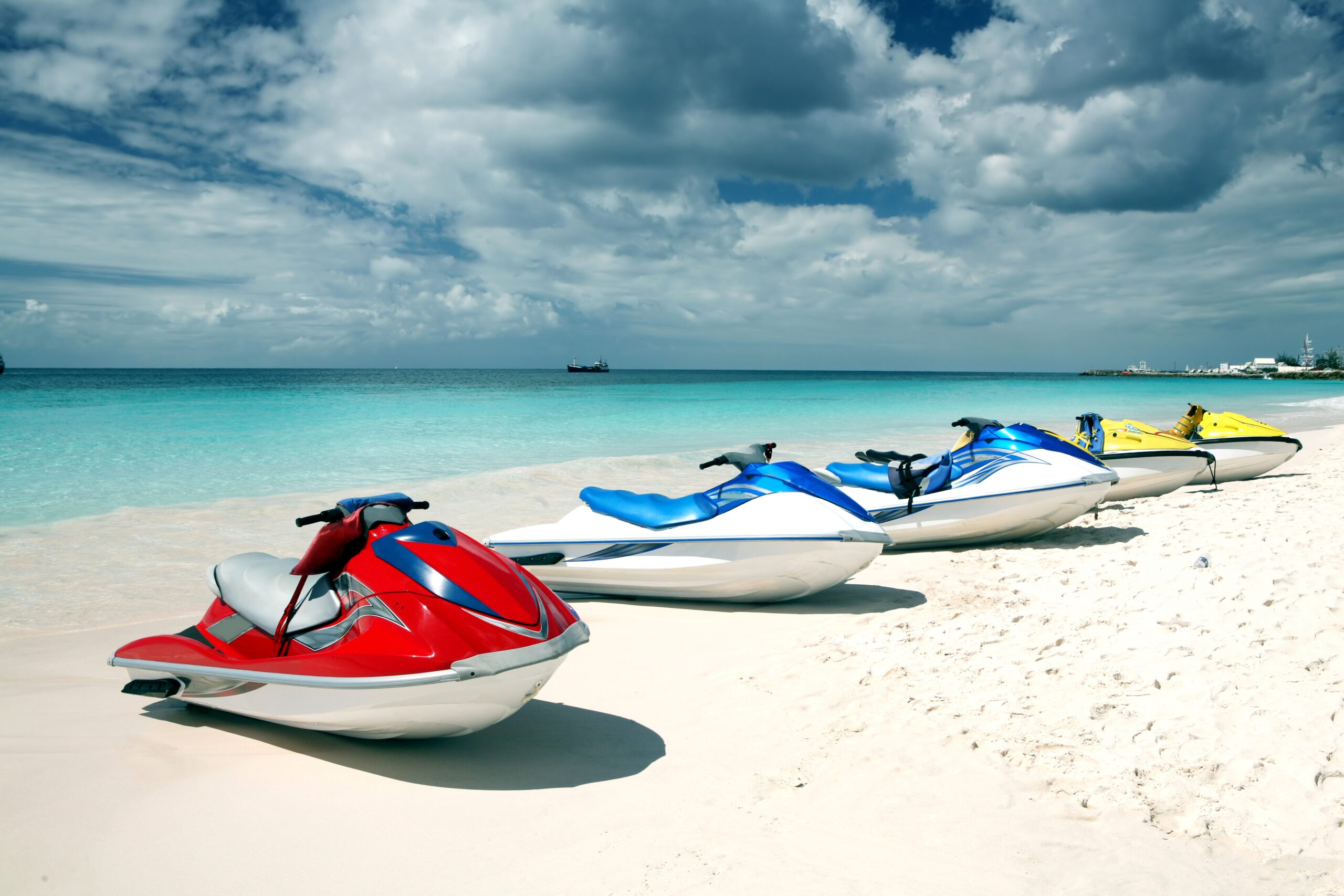 jetskies on beach